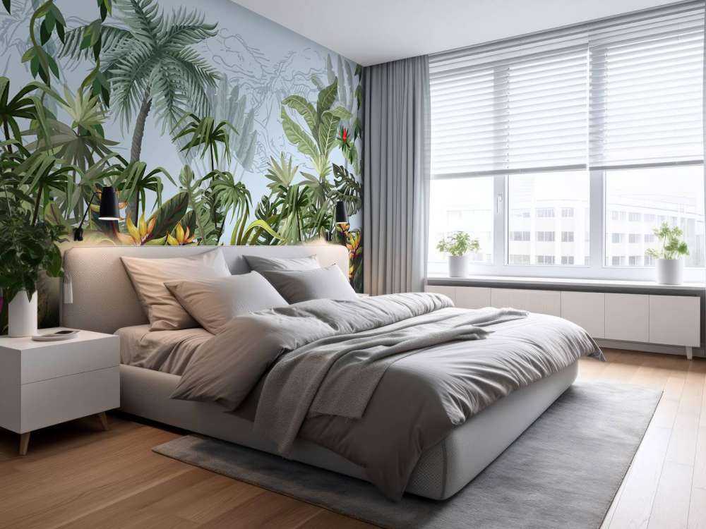 Dschungel Bäume und Blumen