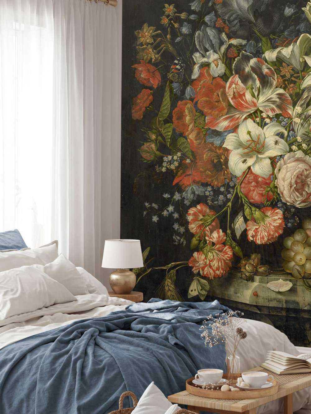 Stilleben mit Blumen und Früchten
