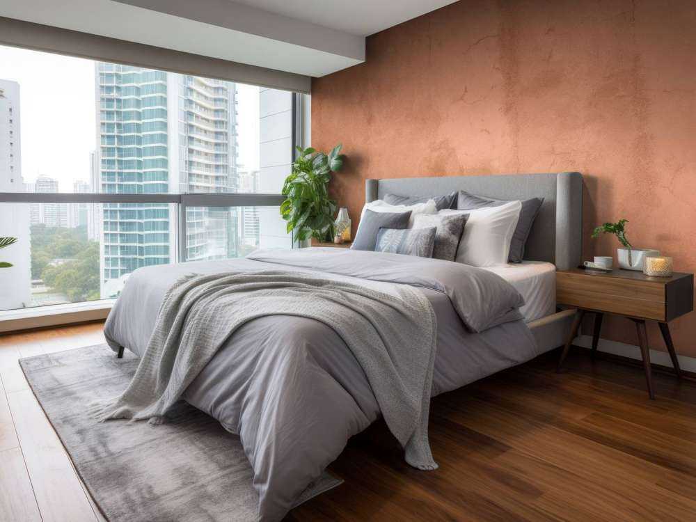 Beton mit Terrakotta Farbe