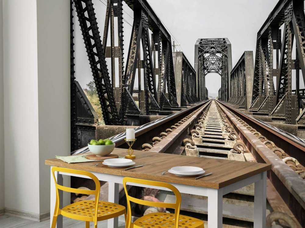 Eisenbahnbrücke aus Metall