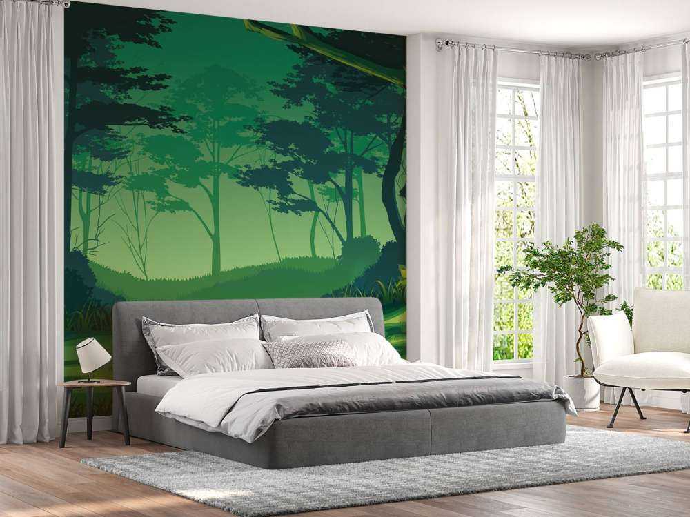 Gezeichneter Wald