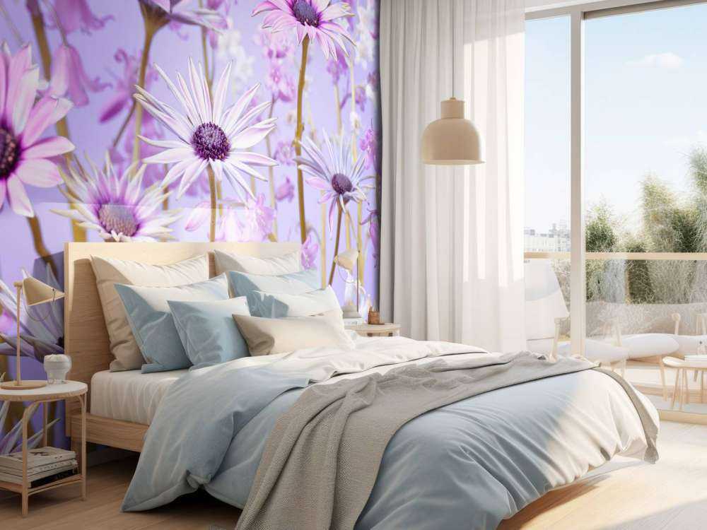 Bunte lila Blumen