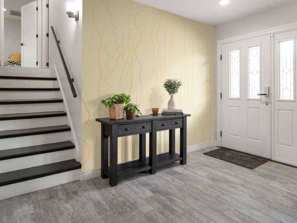 Lignes organiques herbe beige II