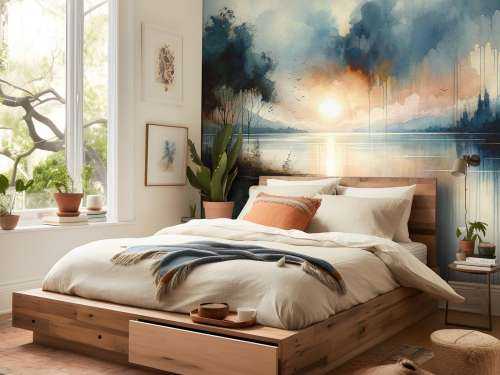 Aquarell Abstrakter See