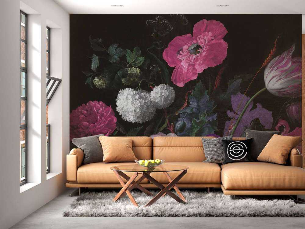 Barockblumen-Stillleben - stimmungsvolles Rosa