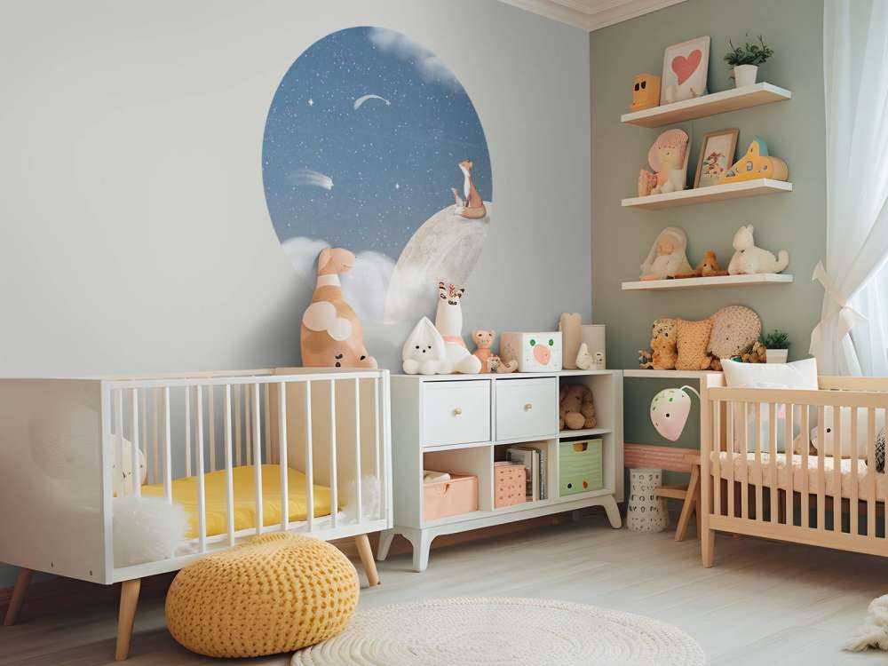 Fox on the Moon - Blue