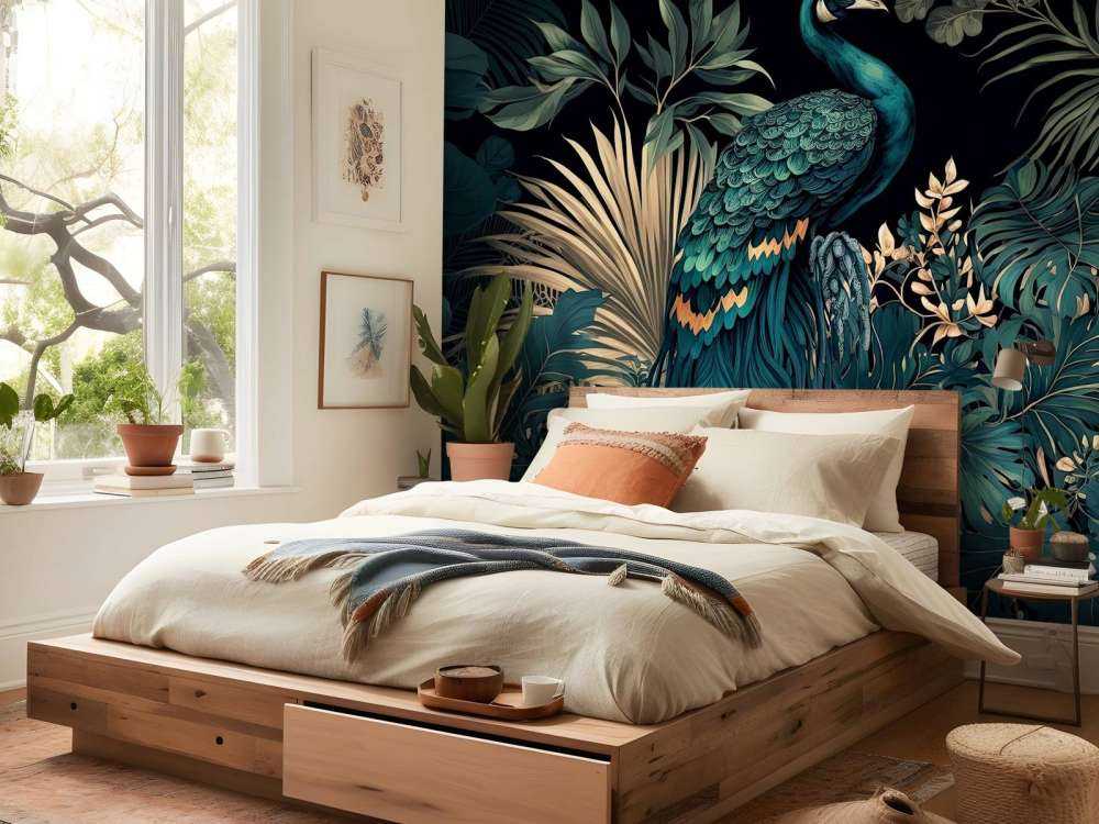 Nächtliche Schönheit des Pfauens