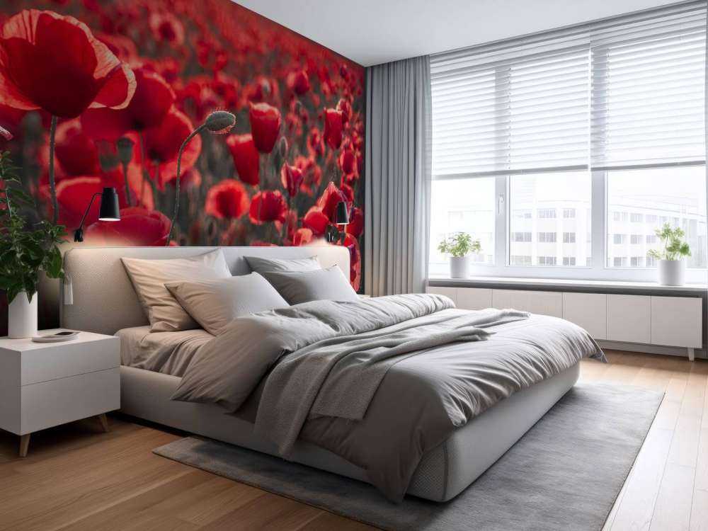 Mohnblumen im dunklen Stil