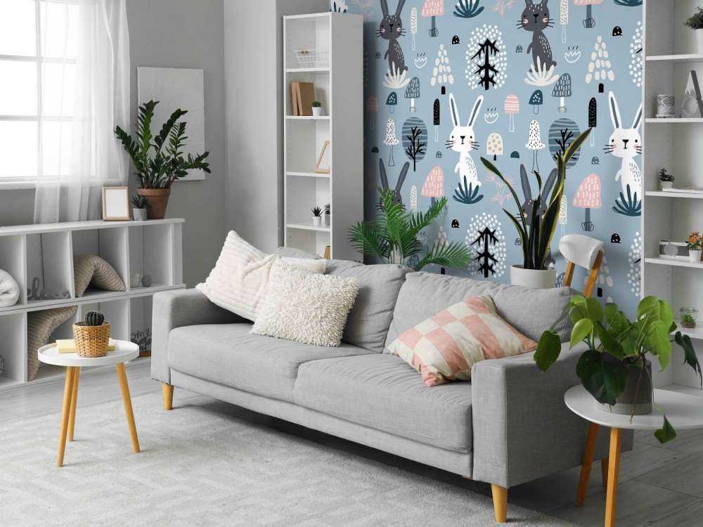 Muster Kaninchen blau
