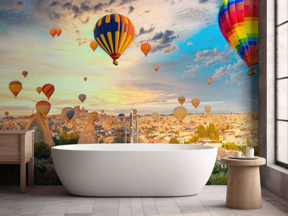Schöne Heißluftballons