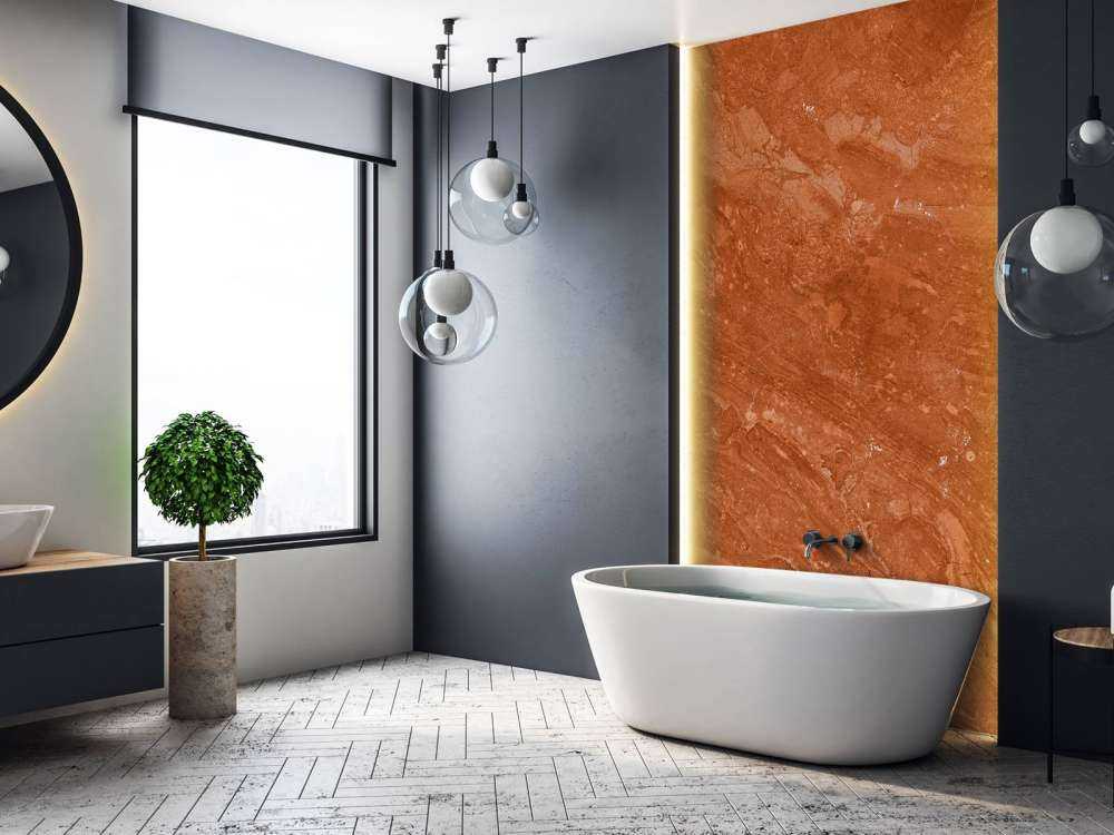 Terrakotta Marmor mit verspieltem Effekt