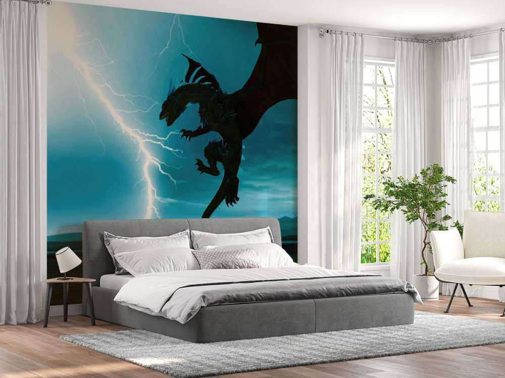 Drache bei Gewitter
