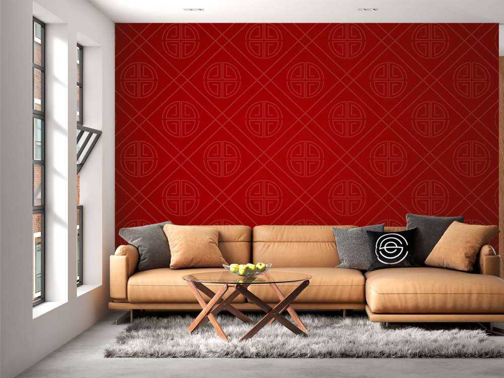 Rotes chinesisches Muster