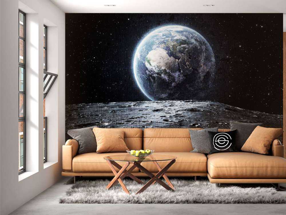 Mond und Erde