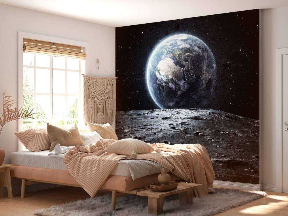 Mond und Erde