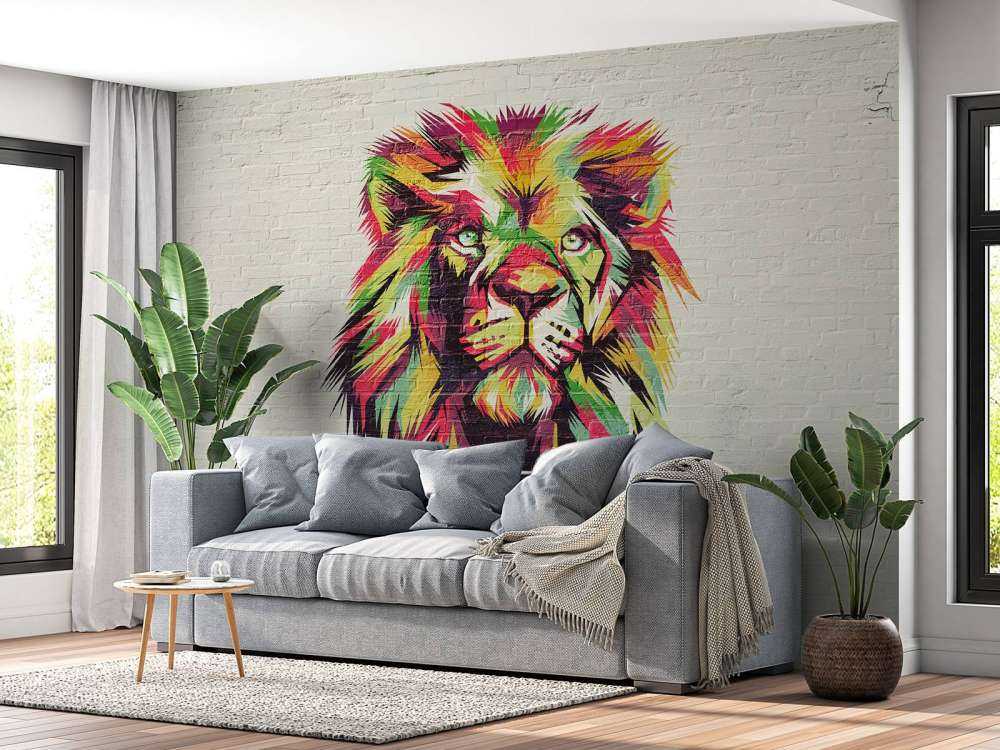 Graffiti eines Löwen