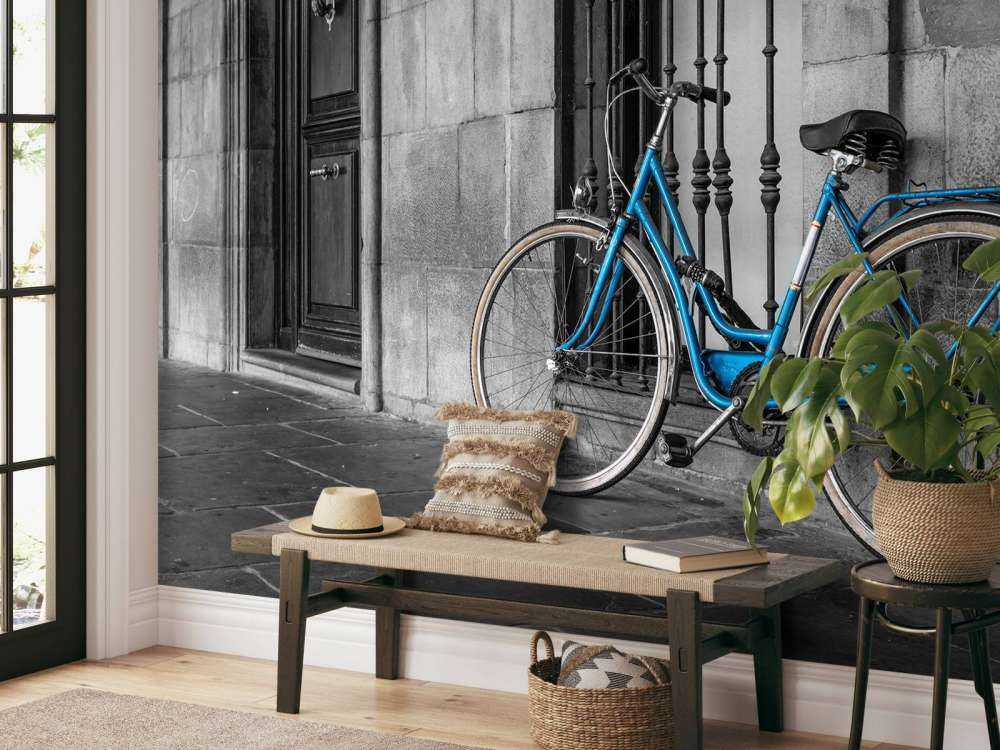 Altes blaues Fahrrad