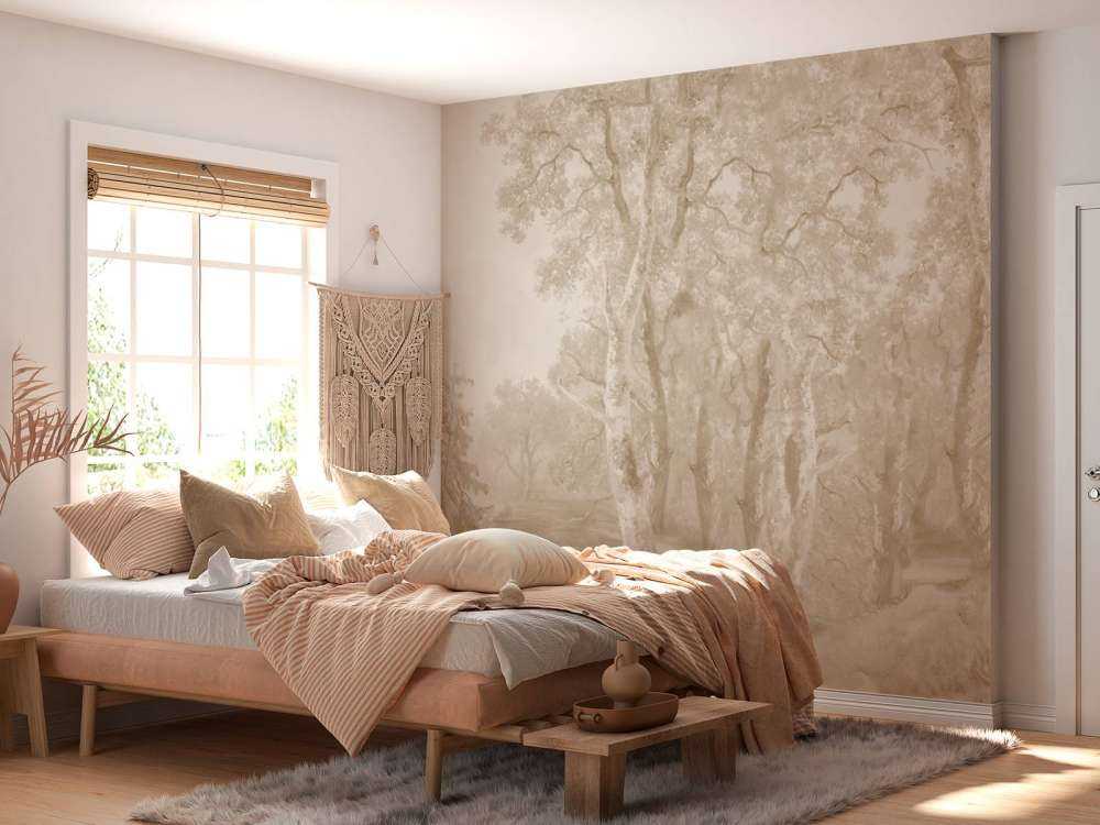 Waldlandschaft Beige Panorama