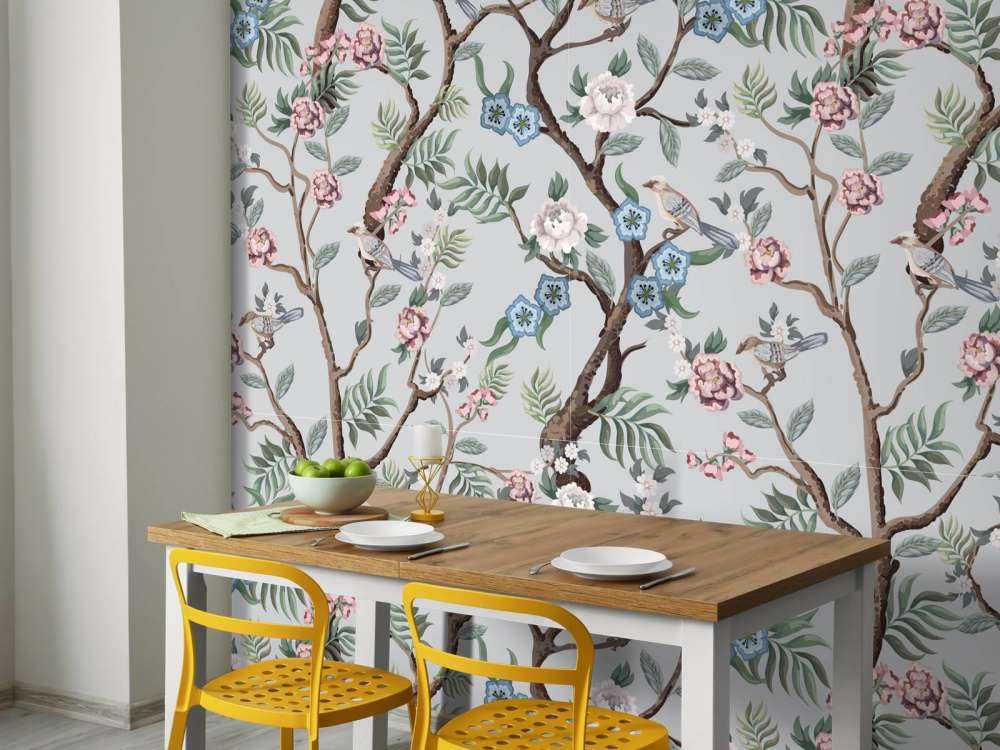 Florales Muster, pastellfarben