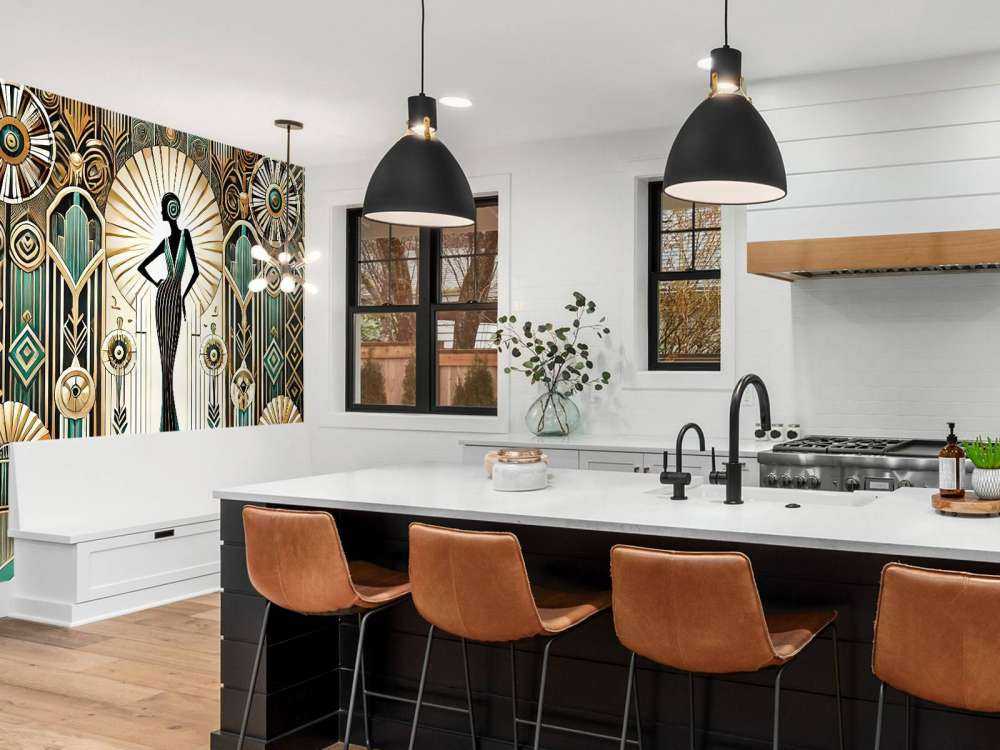 Vintage-Eleganz-Szene im Art Deco