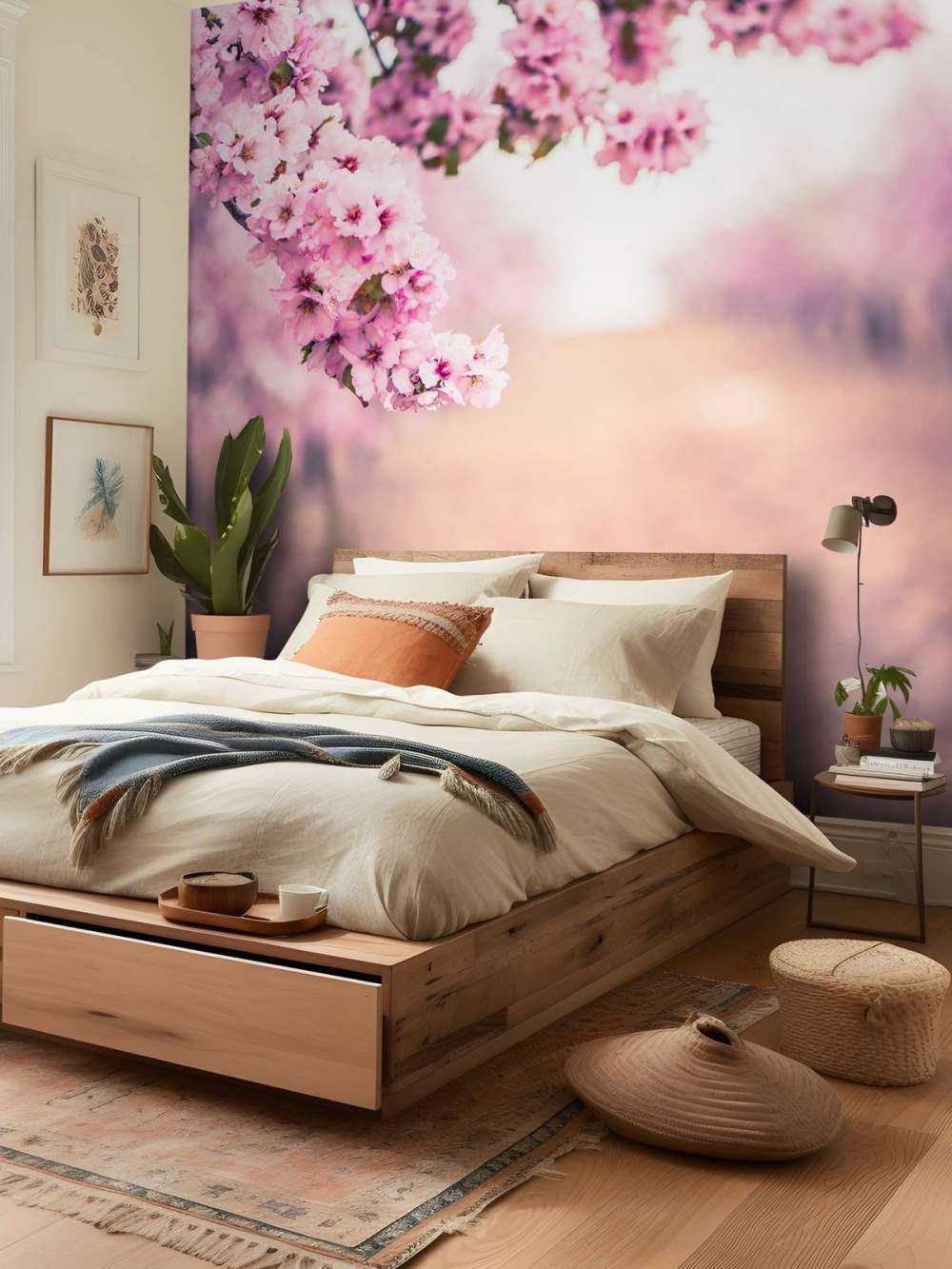 Lila japanische Blüten