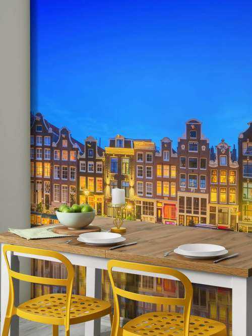 Amsterdamer Kanal am Abend