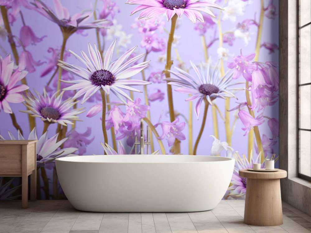 Bunte lila Blumen