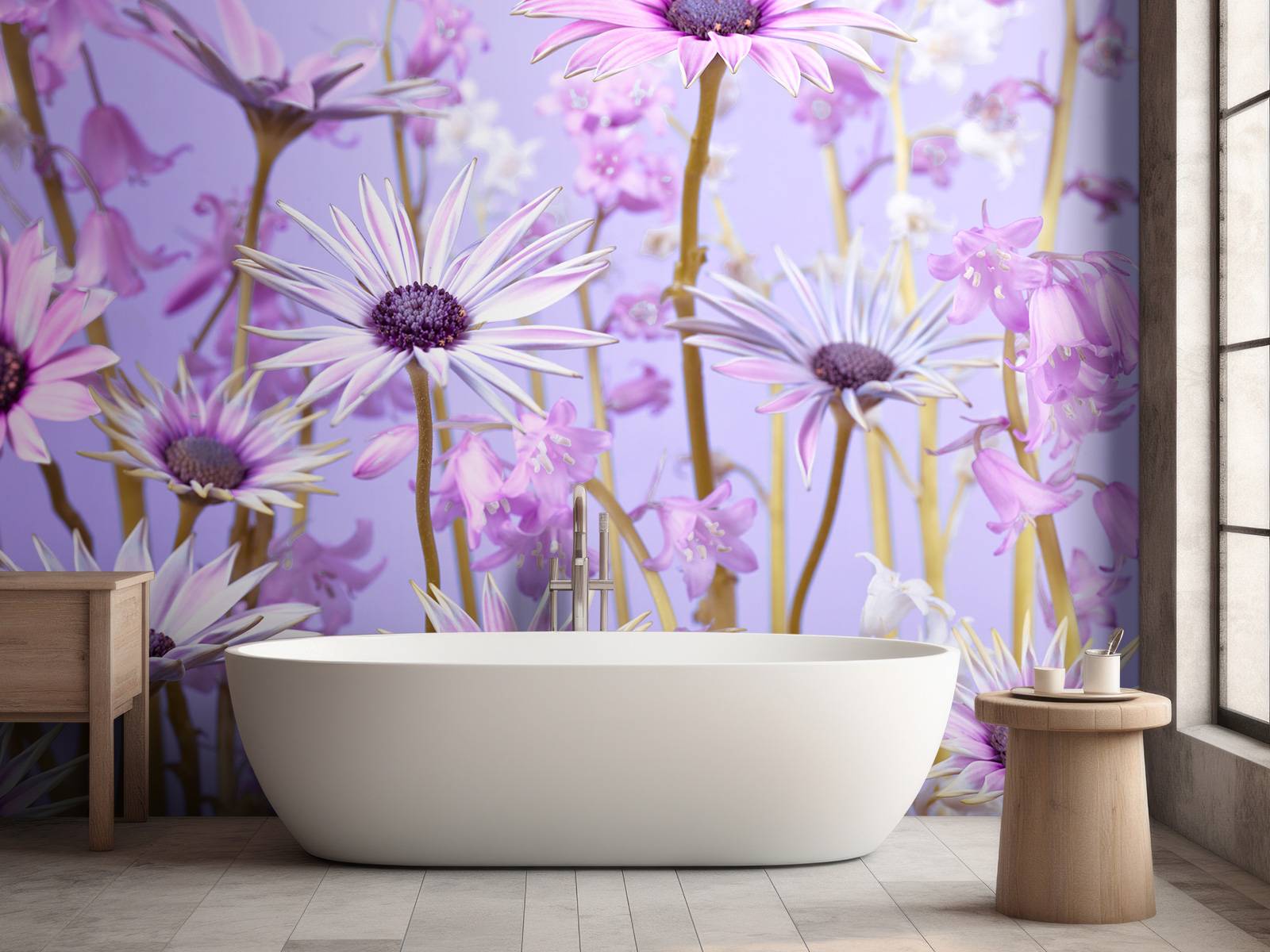Bunte lila Blumen