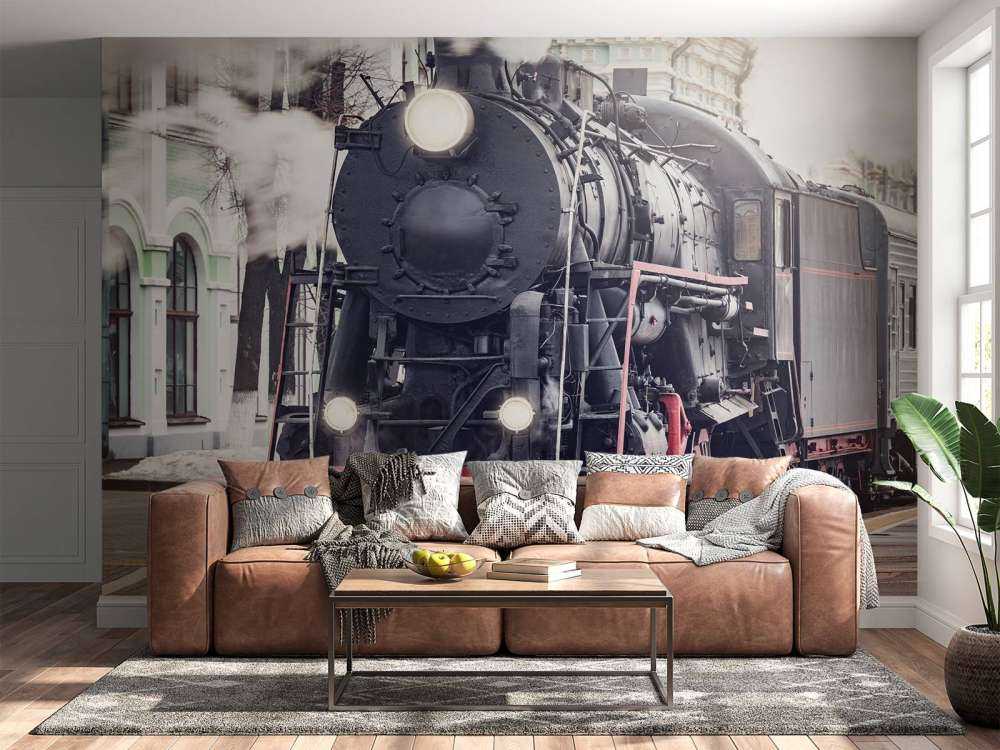 Dampfzug mit dampfendem Dampf