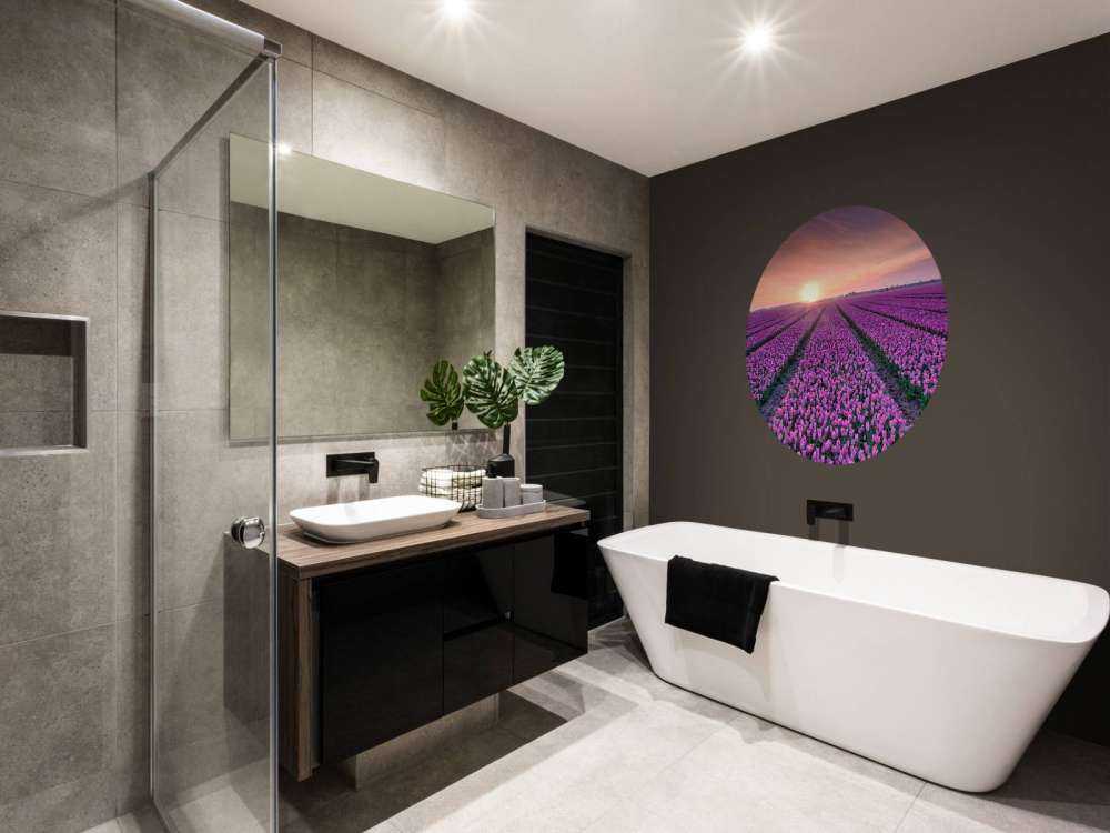 Tulpenfeld bei Sonnenaufgang