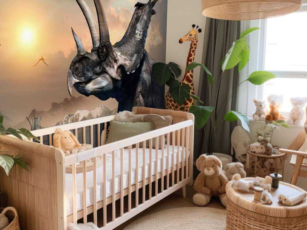 Dinosaurier im Morgennebel