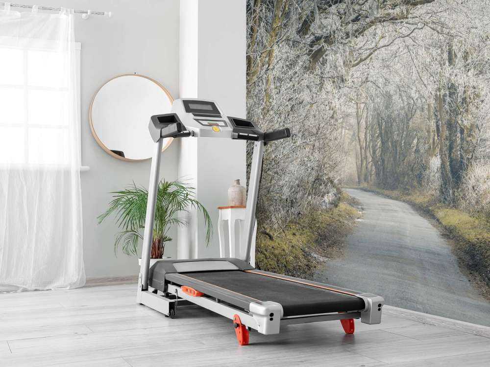 Gefrorene Straße durch den Wald