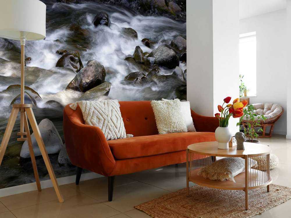 Fluss mit Felsbrocken 