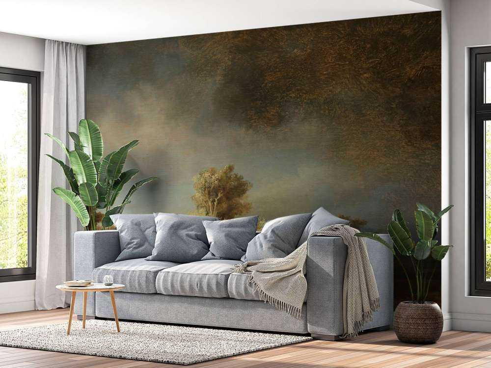 Landschaft mit Steinbrücke