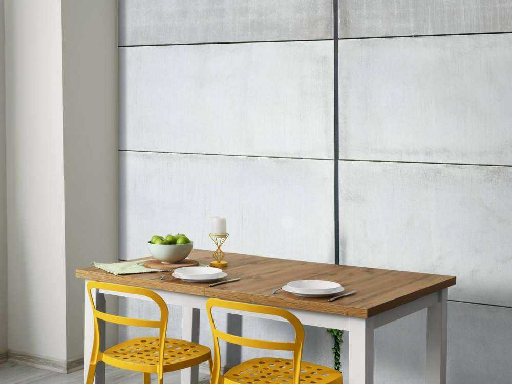 Wand aus Betonplatten