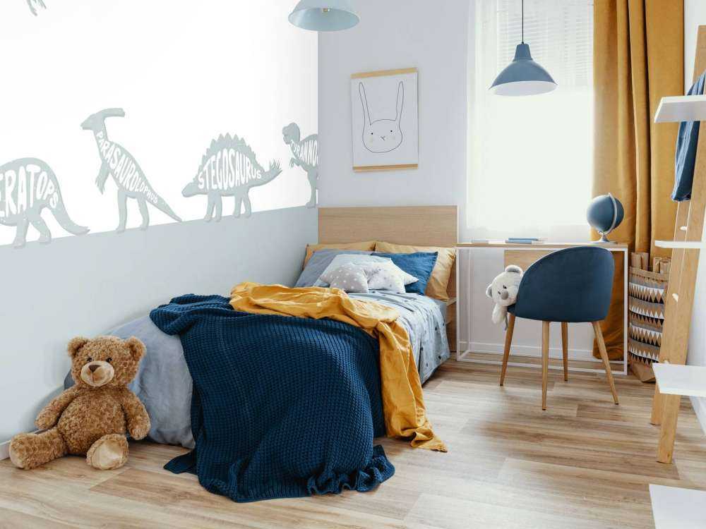 Dinos mit Text in blau