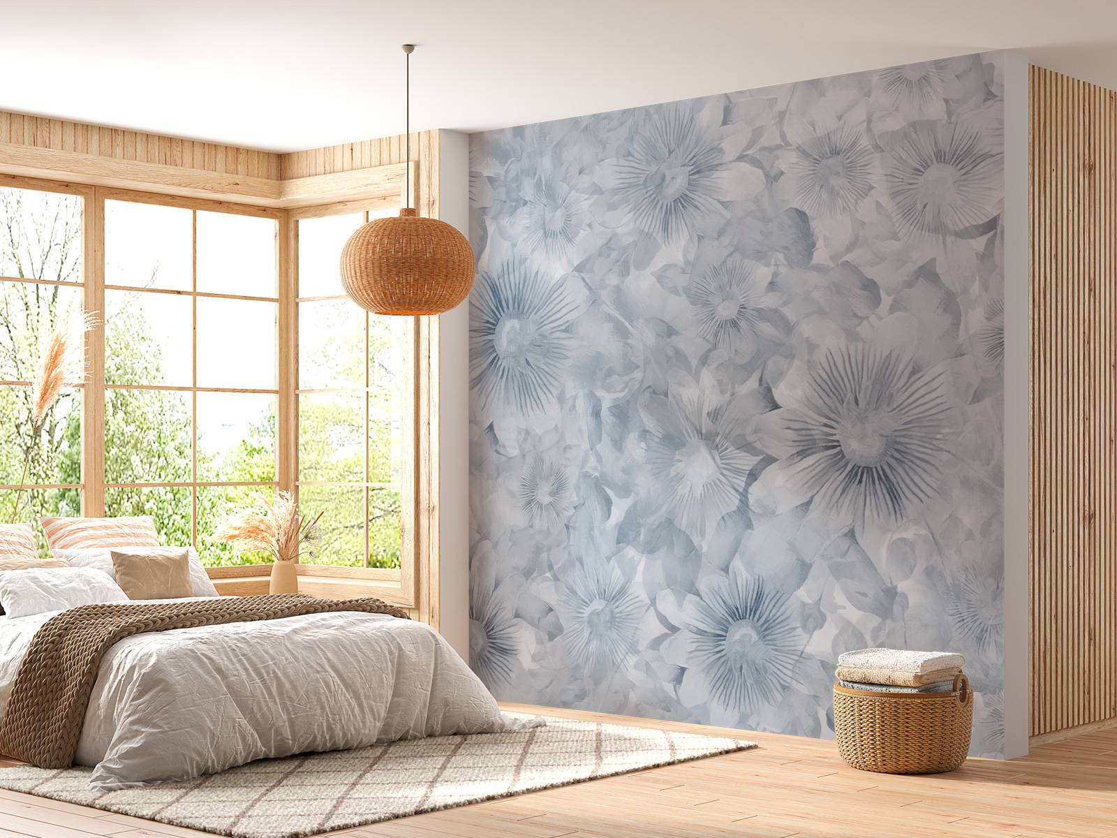 Botanische Aquarell-Eleganz Blaue Mond
