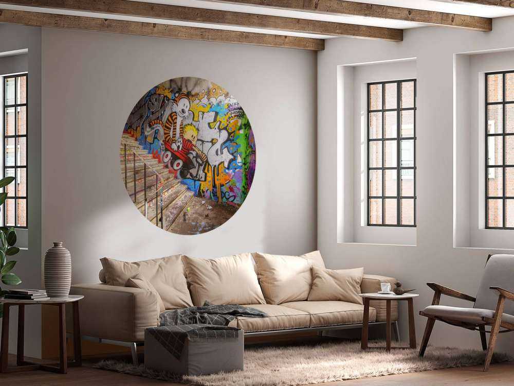 Treppenhaus mit Graffiti