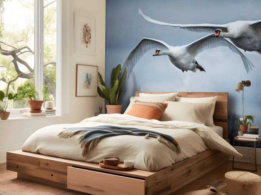 Fliegende Schwäne