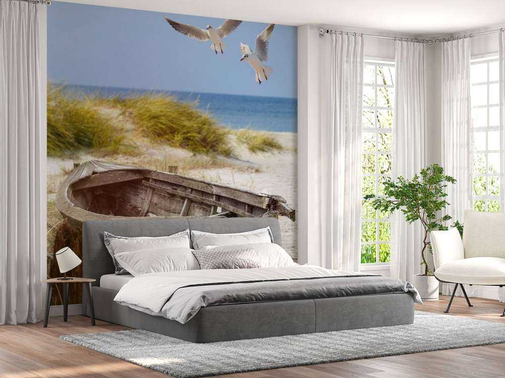 Möven, Strand und Meer