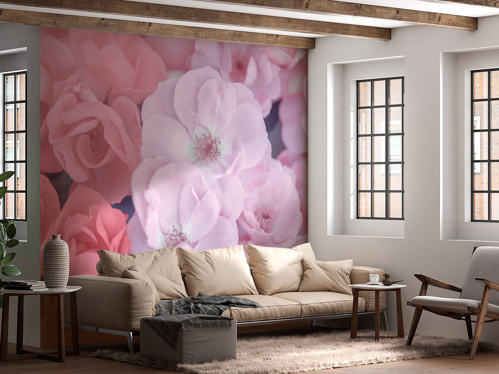 Rosa weinrote Blumen
