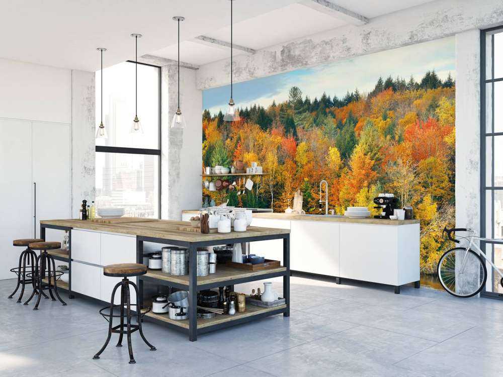See von Herbstbäumen