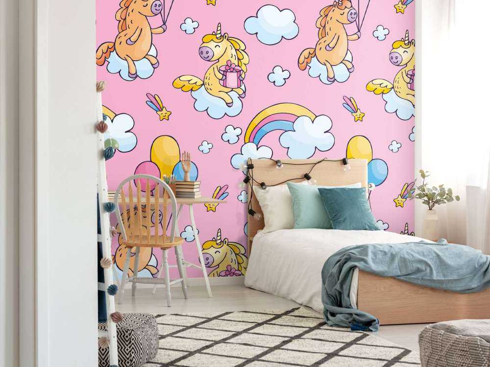 Einhörner mit Luftballons
