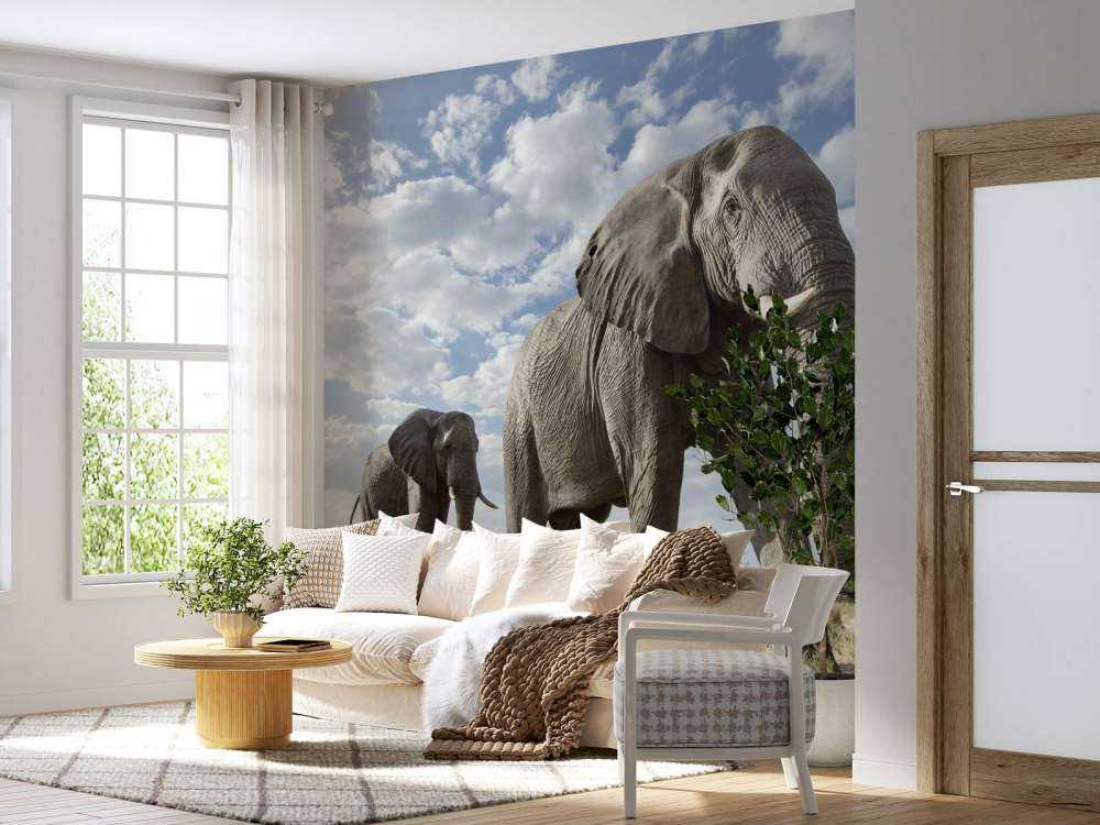 Vorbeiziehende Elefanten