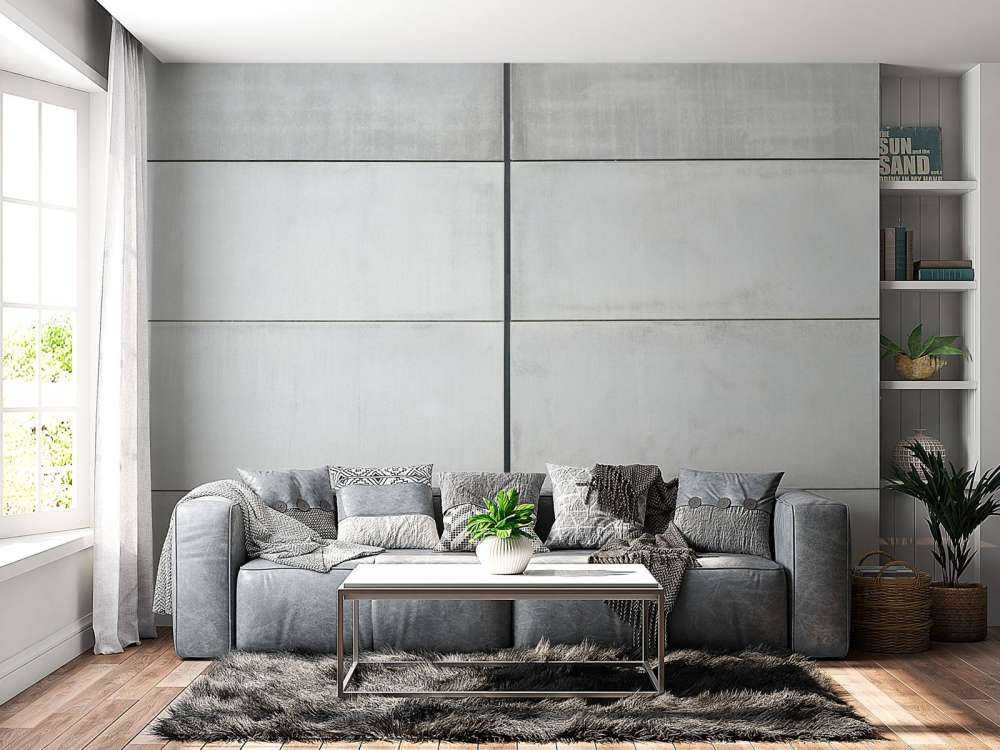 Wand aus Betonplatten