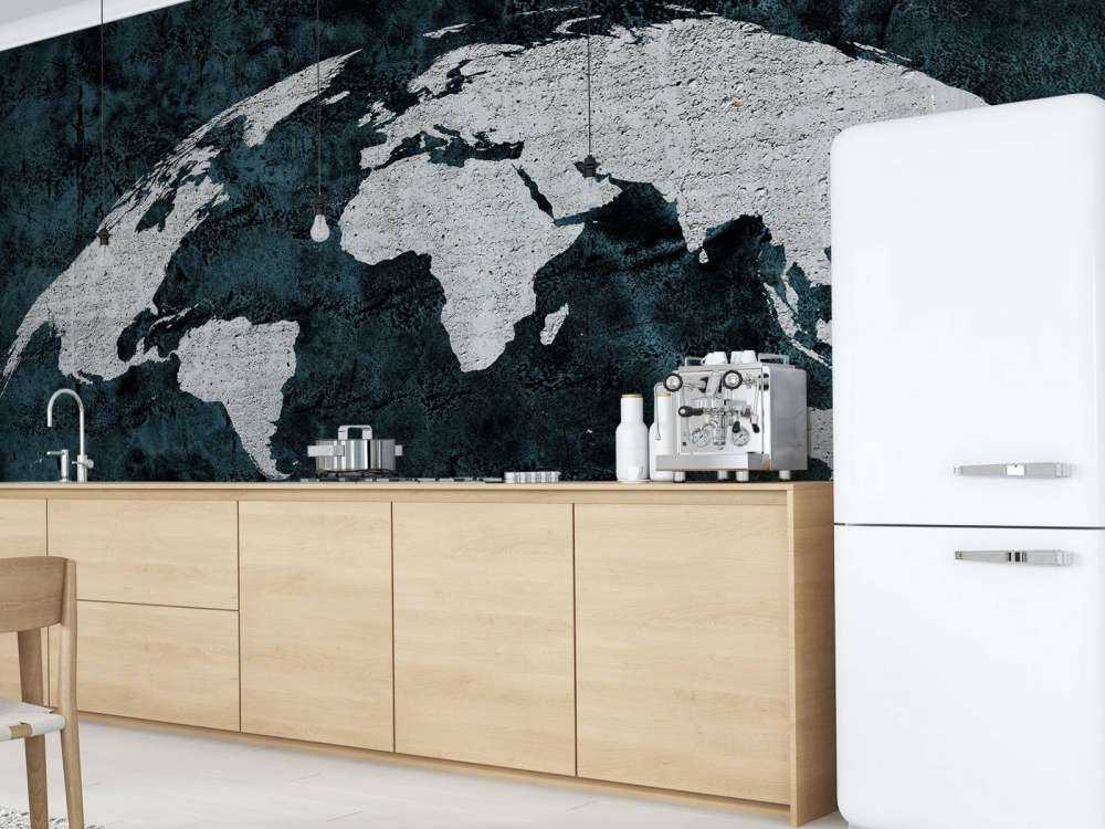 Weltkarte Betonstruktur