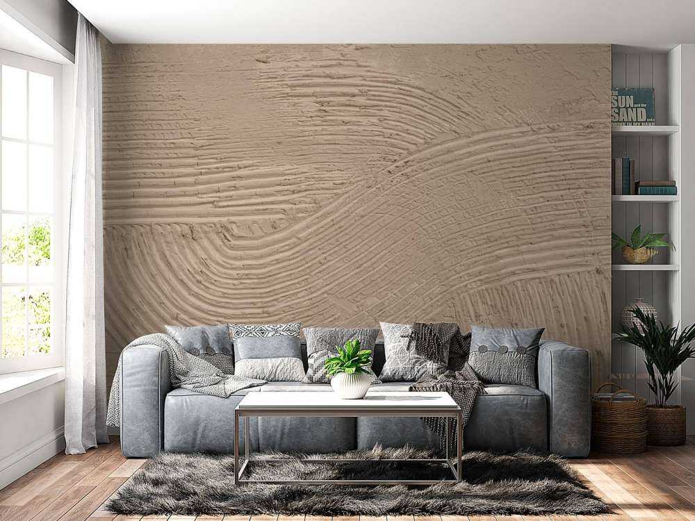 Strukturierte Linien in Taupe