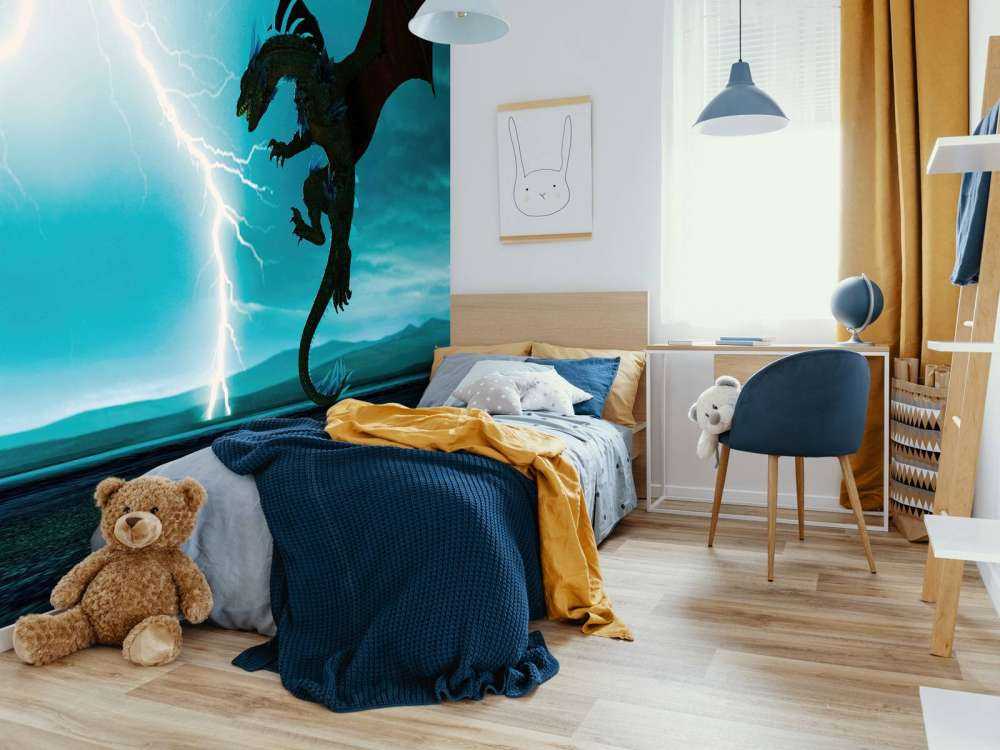 Drache bei Gewitter