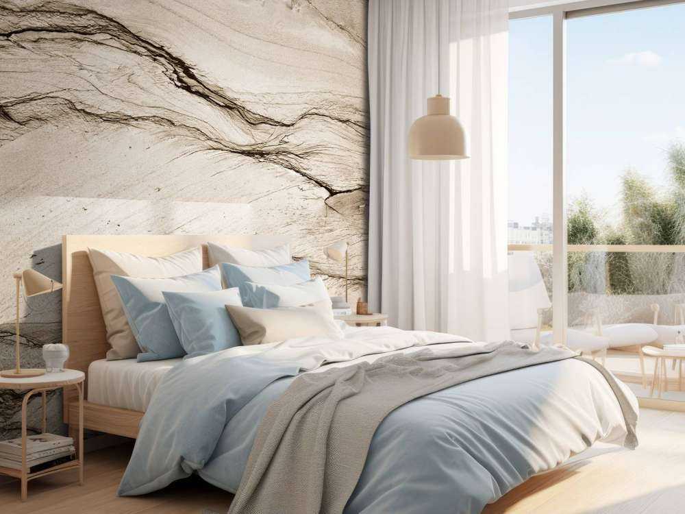 Gewellter beiger Marmor