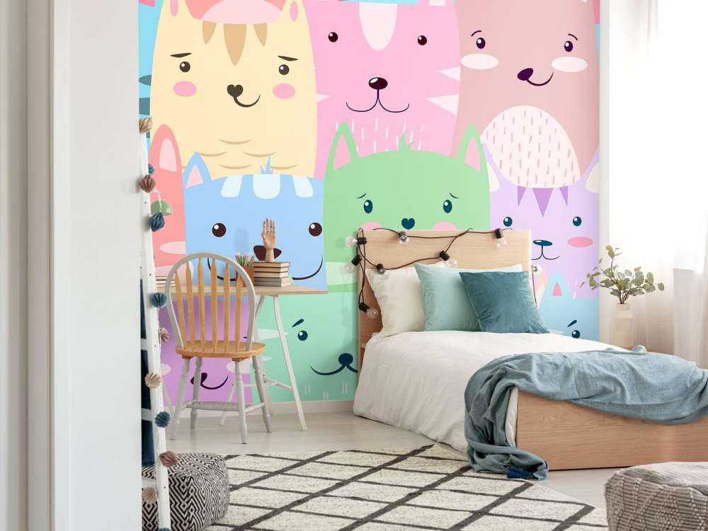 Bunte Katzen